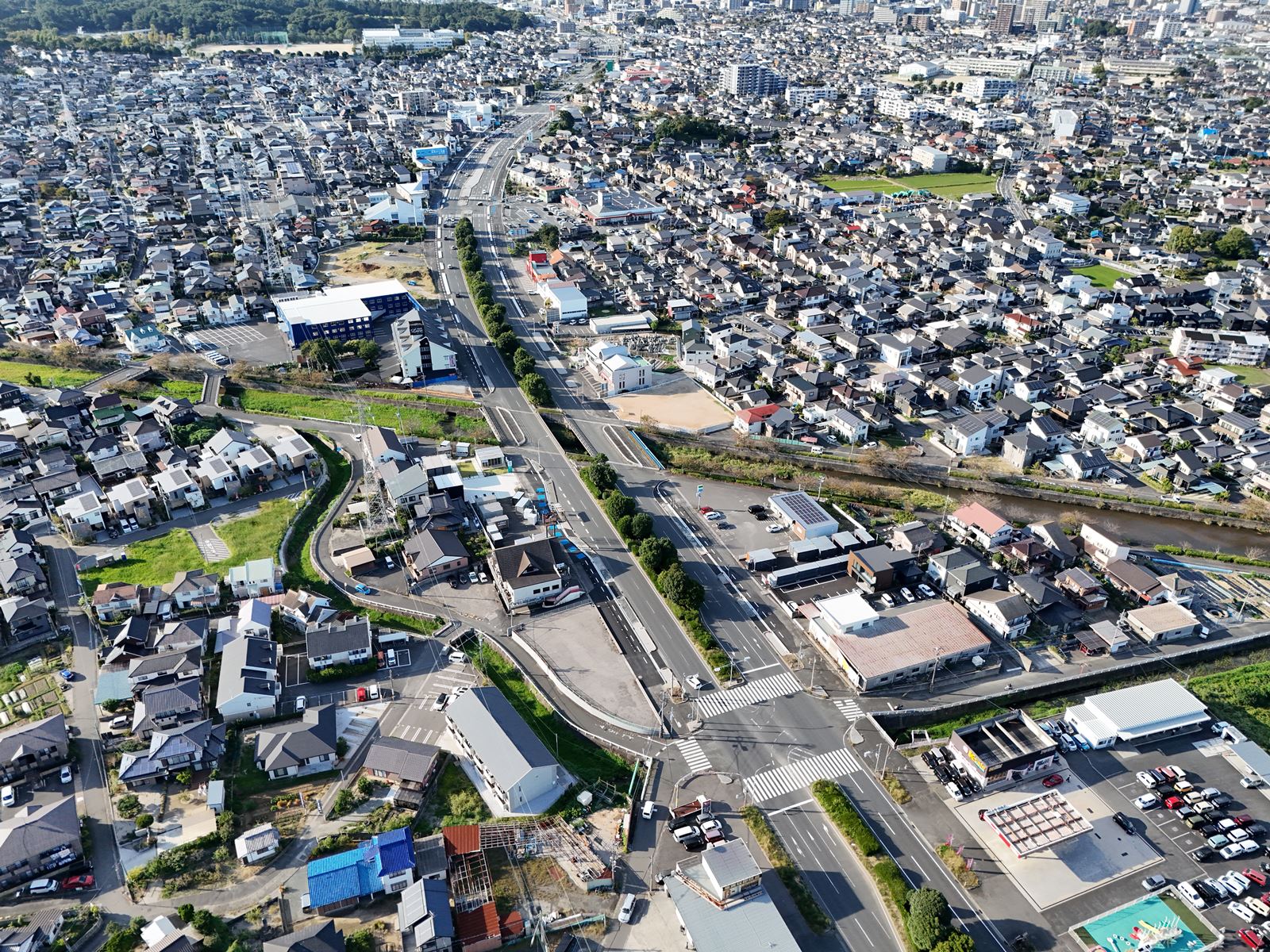 福岡10号下貫地区歩道改良工事